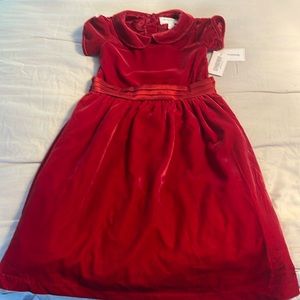 HOLIDAY PICTURE DRESS!!! Girls Gymboree Hand-smocked red velvet dress Size 7
